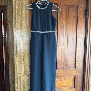 Banana Republic Black Sleeveless Jumpsuit with White Trim
